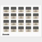 Gray Chic Quatrefoil Wedding Stickers (Vel)