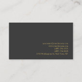 Gray Chic Script Trend Stylish Agent Visitekaartje (Achterkant)