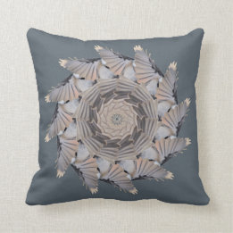 Gray Chickadee Pattern Pillow Kussen