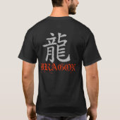 Gray Chinese Dragon Red Kanji T-shirt (Achterkant)