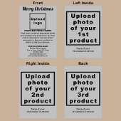 Gray | Christmas | Business | Dubbele feestdagenka Feestdagen Kaart