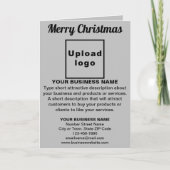 Gray | Christmas | Business | Dubbele feestdagenka Feestdagen Kaart (Voorkant)