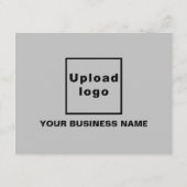 Gray | Christmas | Business | kleine flat Feestdagenkaart (Achterkant)