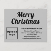 Gray | Christmas | Business | kleine flat Feestdagenkaart (Voorkant)