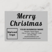 Gray | Christmas | Business | Kleine platte groet Kaart (Voorkant)
