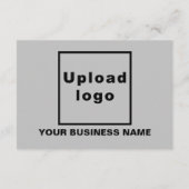 Gray | Christmas | Business | Kleine platte groet Kaart (Achterkant)