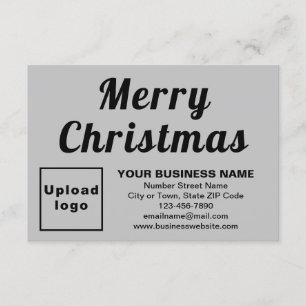 Gray Christmas Business Kleine platte groet Kaart