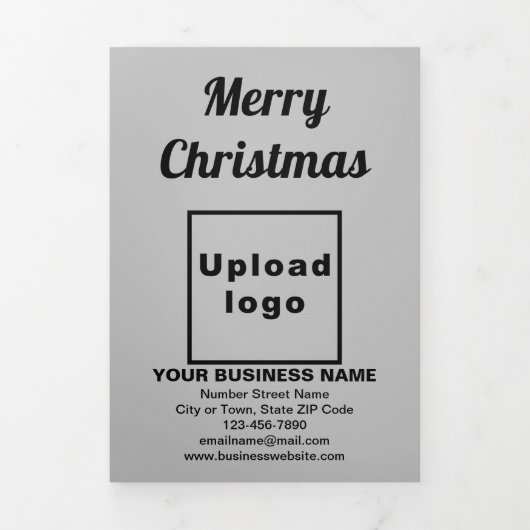 Gray | Christmas | Business Trifold Kaart (Cover)