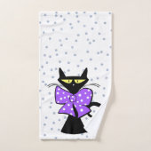 Gray Circle Circular Cat KittenBathroom-handdoekse Bad Handdoek (Handdoek)