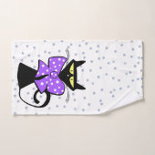 Gray Circle Circular Cat KittenBathroom-handdoekse Bad Handdoek (Handdoek)