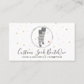 Gray Circle Polka Dots Couple Socket Visitekaartje (Voorkant)