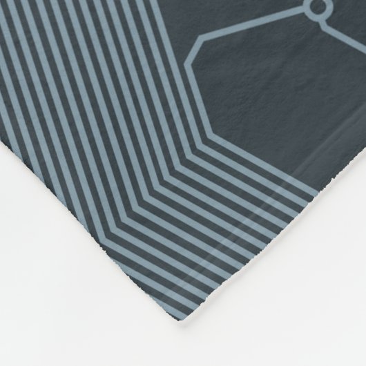 Gray Circuit Board Fleece Deken (Hoek)