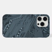 Gray Circuit Board iPhone Hoesje (Achterkant horizontaal)