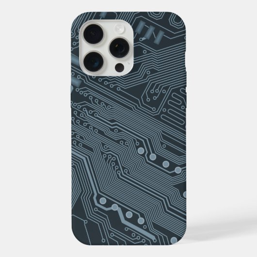 Gray Circuit Board iPhone Hoesje (Achterkant)