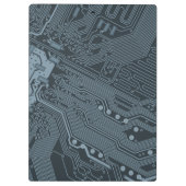 Gray Circuit Board Klembord (Achterkant)