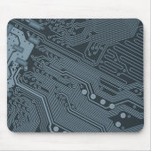 Gray Circuit Board Muismat (Voorkant)