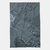 Gray Circuit Board Theedoek (Verticaal)