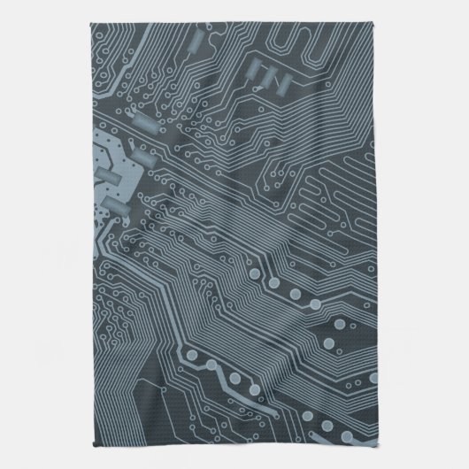 Gray Circuit Board Theedoek (Verticaal)