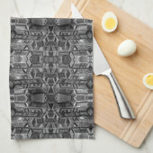 Gray City Pattern Kitchen Towel Theedoek (Quarter Fold)
