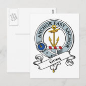 Gray Clan Badge Briefkaart (Voorkant / Achterkant)