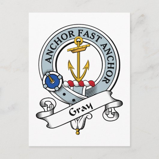 Gray Clan Badge Briefkaart (Voorkant)