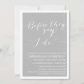 Gray Classy Couple's Shower Invitations Kaart (Voorkant)