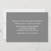 Gray Classy Keys Afstuderen Invitation Kaart (Achterkant)