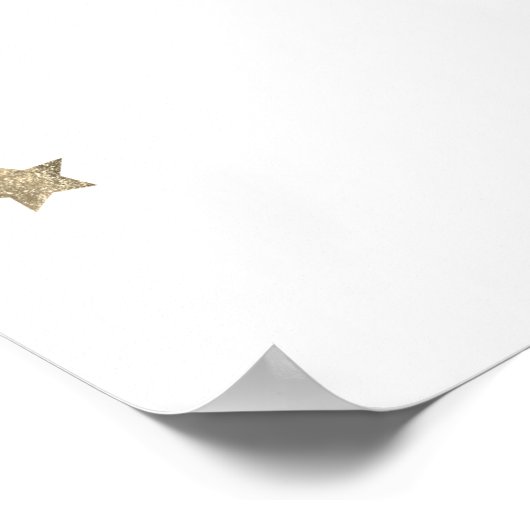 Gray Clouds & Gold Stars Welcome Poster (Hoek)