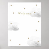 Gray Clouds & Gold Stars Welcome Poster (Voorkant)