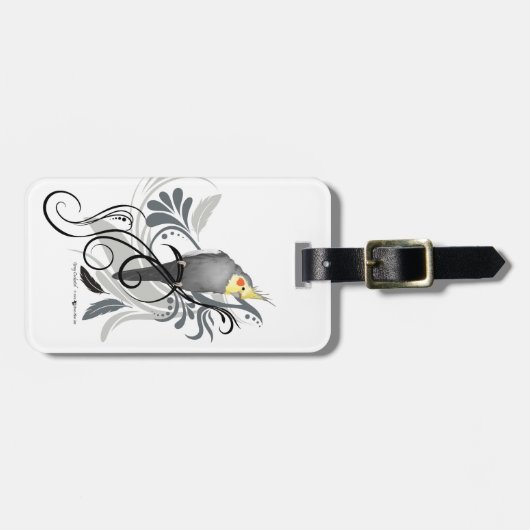 Gray Cockatiel Bagagelabel (Voorkant horizontaal)