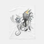 Gray Cockatiel Blanket Fleece Deken (Voorkant)