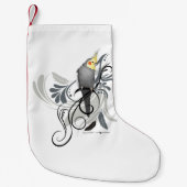 Gray Cockatiel Kleine Kerstsok (Voorkant)