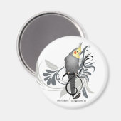 Gray Cockatiel Magneet (Voorkant / Achterkant)