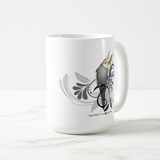 Gray Cockatiel Mok (Voorkant rechts)