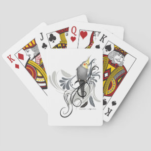 Gray Cockatiel Pokerkaarten