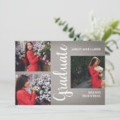 Gray Collage Drie Foto's Afstuderen Textuur (Staand voorkant)