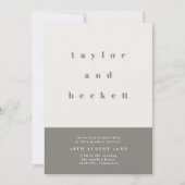 Gray Color Block Weddenschap Save The Date (Voorkant)