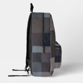 Gray Color Checkerboard Bedrukte Rugzak (Links)