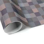 Gray Color Checkerboard Cadeaupapier (Rol Hoek)