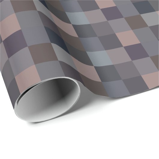 Gray Color Checkerboard Cadeaupapier (Rol Hoek)