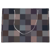 Gray Color Checkerboard Groot Cadeauzakje (Voorkant)
