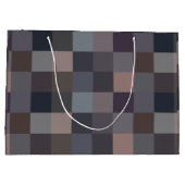 Gray Color Checkerboard Groot Cadeauzakje (Achterkant)
