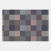 Gray Color Checkerboard Inpakpapier Vel (Voorkant 3)