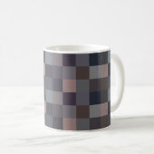 Gray Color Checkerboard Koffiemok (Voorkant rechts)