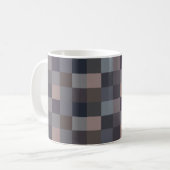 Gray Color Checkerboard Koffiemok (Voorkant links)