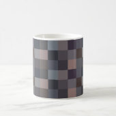 Gray Color Checkerboard Koffiemok (Center)