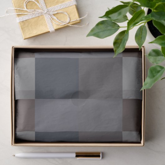 Gray Color Checkerboard Tissuepapier (Geschenk)