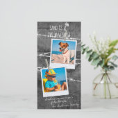 Gray Color Pop Foto Tropical Florida Holiday Kaart (Staand voorkant)