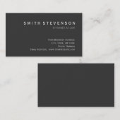 Gray Color Standard Attorney in Law Visitekaartje (Voorkant / Achterkant)