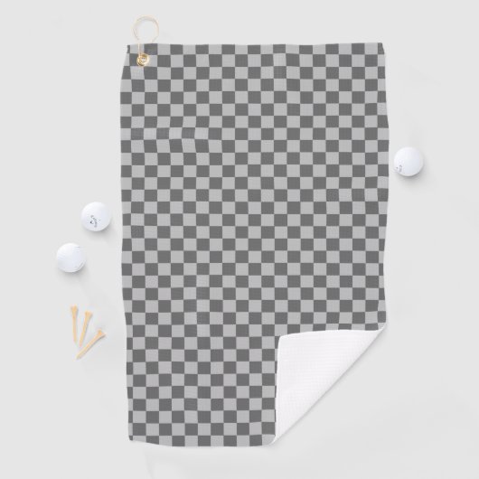 Gray Combination Checkerboard van Shirley Taylor Golfhanddoek (Insitu)